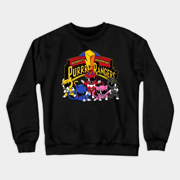 Purrr Rangers Cat Shirt Crewneck Sweatshirt by vo_maria